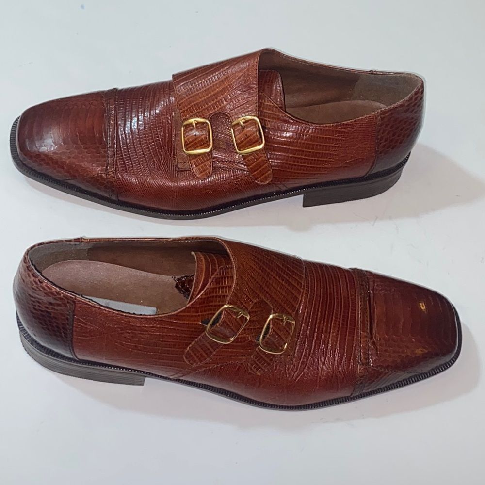VTG, Stacy Adams Genuine Snake 🐍 23031-027 Leather Shoes Dress Size 14M - Picture 2 of 13